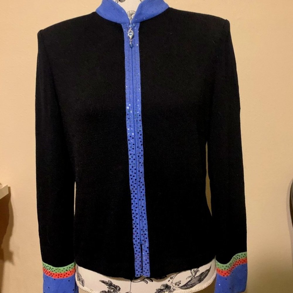 St. John Evening Marie Gray Jacket Top